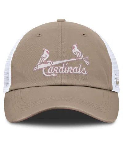 Nike Men's And Women's Khaki/white St. Louis Cardinals Club Trucker Adjustable Hat