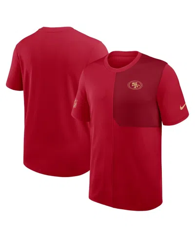 Nike San Francisco 49ers Sideline Coach  Men's Dri-fit Nfl Top In Red