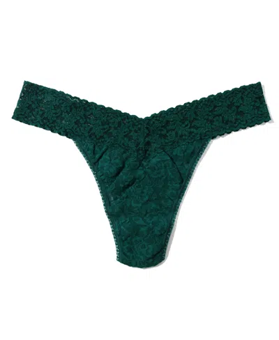 Hanky Panky Women's One Size Dream Original Rise Thong Underwear In Green