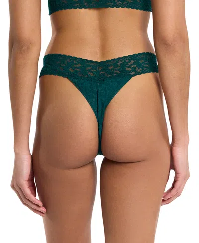 Hanky Panky Women's One Size Dream Original Rise Thong Underwear In Green