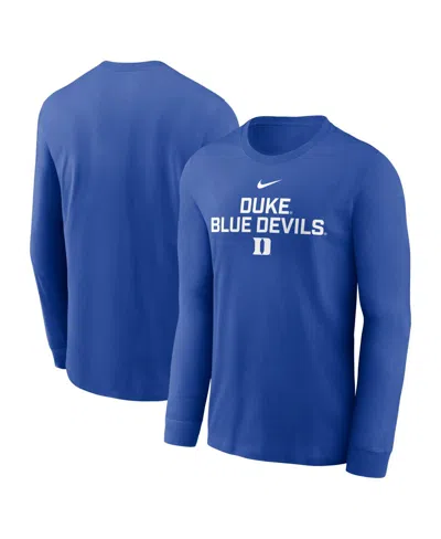 Nike Royal Duke Blue Devils 2025 Sideline Performance Long Sleeve T-shirt In Blue