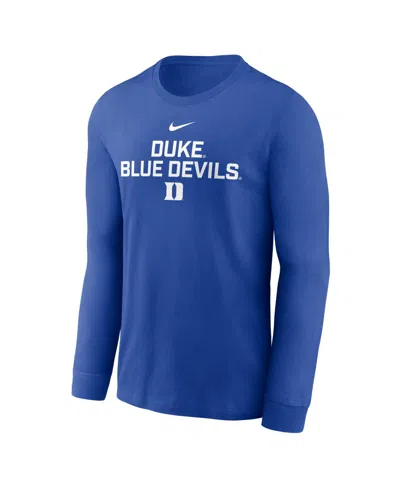 Nike Royal Duke Blue Devils 2025 Sideline Performance Long Sleeve T-shirt In Blue