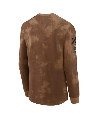 Nike Men's Brown Baltimore Ravens Salute To Service Long Sleeve T-shirt In Brown