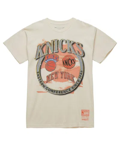 Mitchell & Ness Men's Tan New York Knicks Hardwood Classics Vintage Soul Crown Jewels T-shirt In Neutral