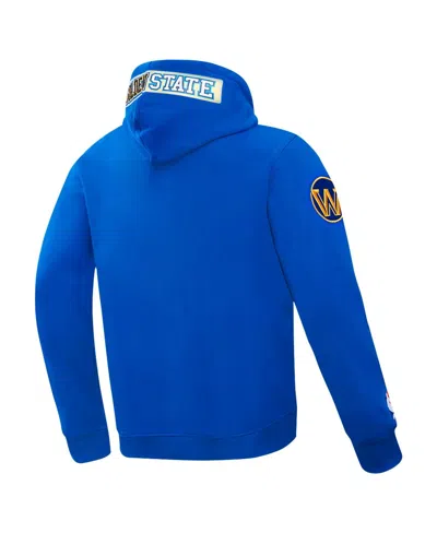Pro Standard Men's Royal Golden State Warriors Split Logo Pullover Hoodie In Blue