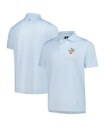 Footjoy Men's White Arnold Palmer Invitational Prodry Loop Print Lisle Polo Shirt In Blue