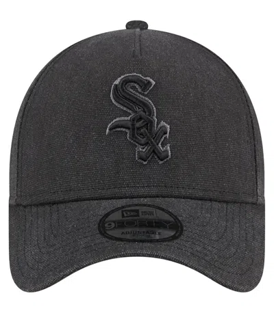 New Era Men's Charcoal Chicago White Sox Logo Essentials 9forty A-frame Adjustable Hat