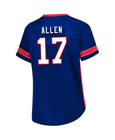 Fanatics Women's Josh Allen Royal Buffalo Bills Plus Size Name Number Lace-up T-shirt In Blue