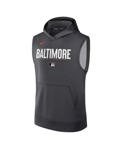 Nike Men's Anthracite Baltimore Orioles Authentic Collection City Connect Performance Sleeveless Pullover In Gray
