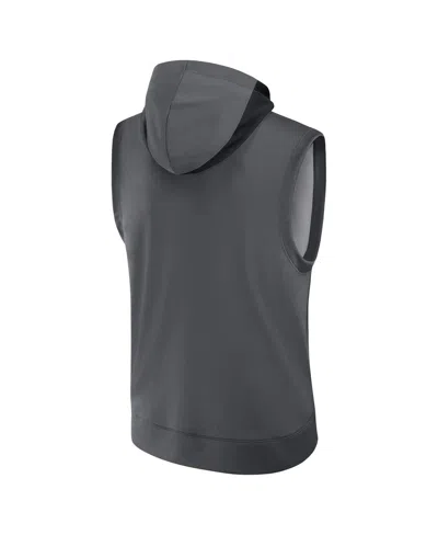 Nike Men's Anthracite Baltimore Orioles Authentic Collection City Connect Performance Sleeveless Pullover In Gray