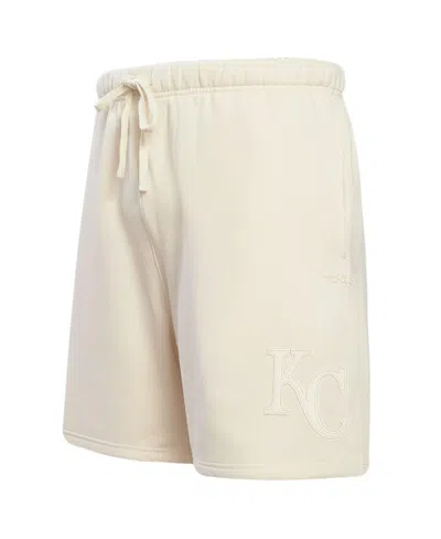 Pro Standard Men's Cream Kansas City Royals Neutral Fleece Shorts In Neutral