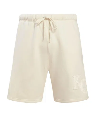 Pro Standard Men's Cream Kansas City Royals Neutral Fleece Shorts In Neutral