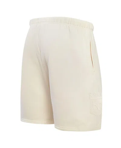 Pro Standard Men's Cream Kansas City Royals Neutral Fleece Shorts In Neutral