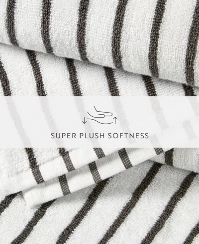 Ienjoy Home Cabana Stripe Cotton Beach Towels Set, 30" X 70" In White