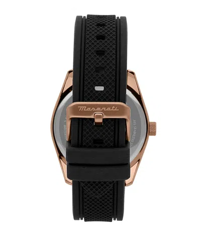 Maserati Men's Date Black Silicone Watch, 43mm