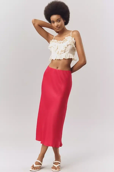 By Anthropologie The Tilda Midi Slip Skirt