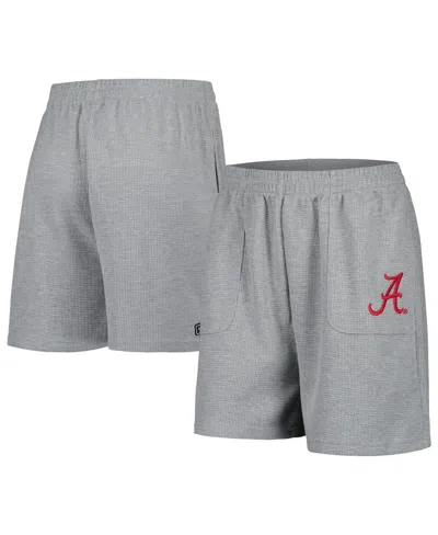 Hype And Vice Women's Heather Gray Alabama Crimson Tide Pocket Hit Grand Slam Waffle Shorts In Gray