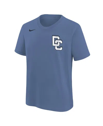 Nike Big Boys And Girls Cj Abrams Blue Washington Nationals Fuse City Connect Name Number T-shirt In Blue