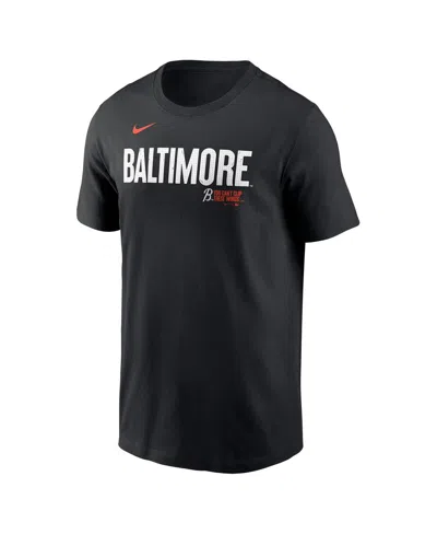 Nike Men's Gunnar Hendersonâ Black Baltimore Orioles Fuse City Connect Name Number T-shirt In Black