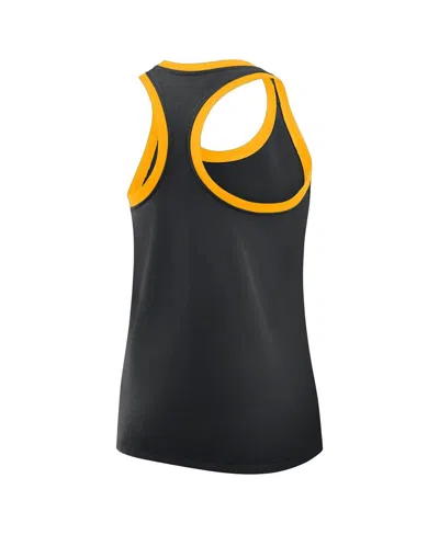Nike Black Iowa Hawkeyes Primetime Racerback Tri-blend Tank Top In Black