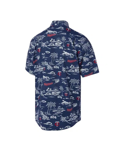 Reyn Spooner Men's Navy Minnesota Twins Kekai Performance Button-down Shirt In Blue