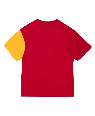 Mitchell & Ness Men's Red/gold Houston Rockets Play By Play 2.0 T-shirt In Multi