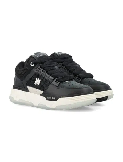 Amiri Black Low Top Sneakers With Logo Patch On The Tongue And Logo Lettering On The Heel In Leather Man In Black