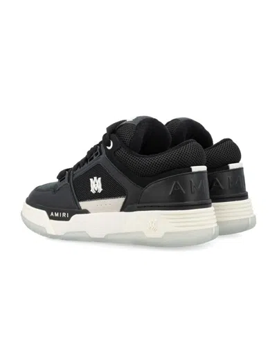 Amiri Black Low Top Sneakers With Logo Patch On The Tongue And Logo Lettering On The Heel In Leather Man In Black