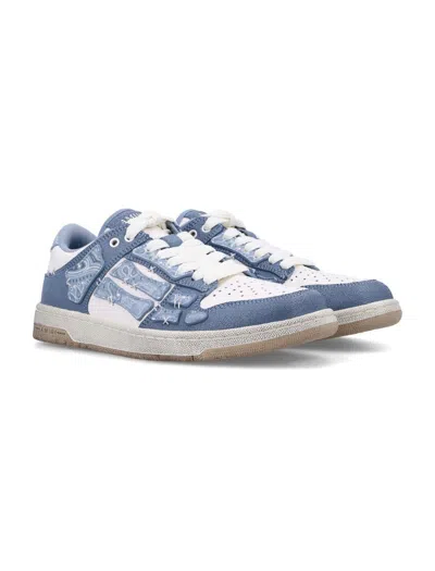 Amiri Men Tow-tone Leather Bandana Skel Sneakers In Blue