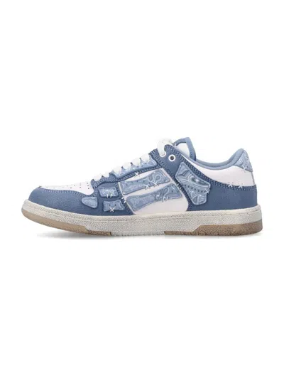 Amiri Men Tow-tone Leather Bandana Skel Sneakers In Blue