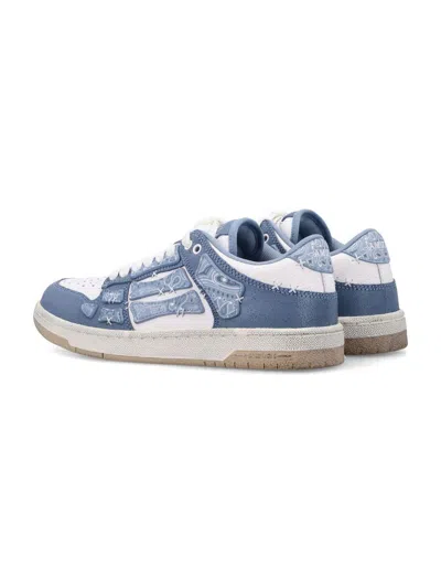 Amiri Men Tow-tone Leather Bandana Skel Sneakers In Blue
