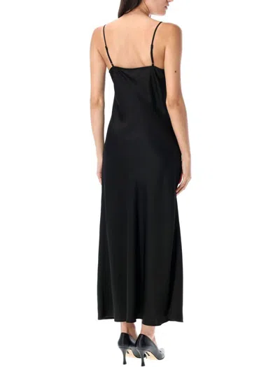 By Malene Birger Libbie Lace-insert Maxi Dress In Black