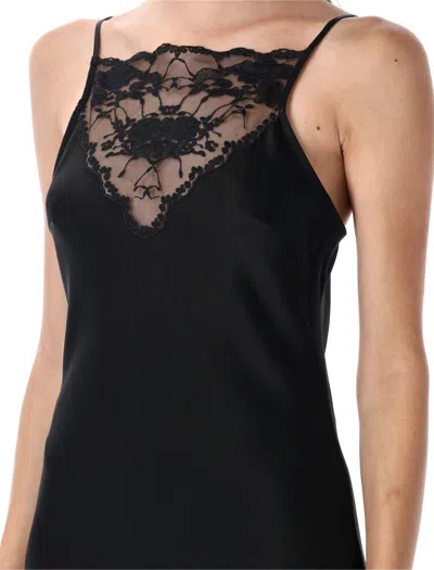 By Malene Birger Libbie Lace-insert Maxi Dress In Black
