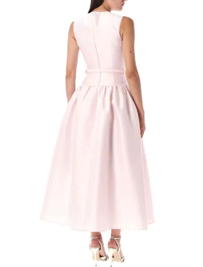 Self-portrait Taffeta Tailored Midi Dress In Pink