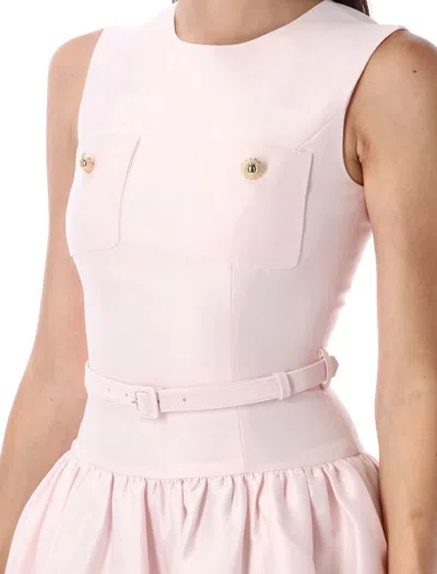 Self-portrait Taffeta Tailored Midi Dress In Pink