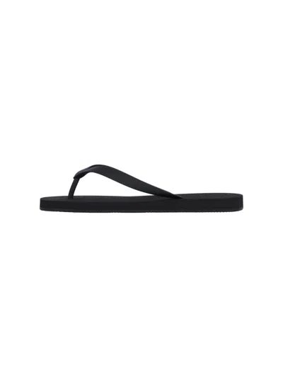 Balenciaga Heeled Sandals With Flat Sole And Open Toe In Black