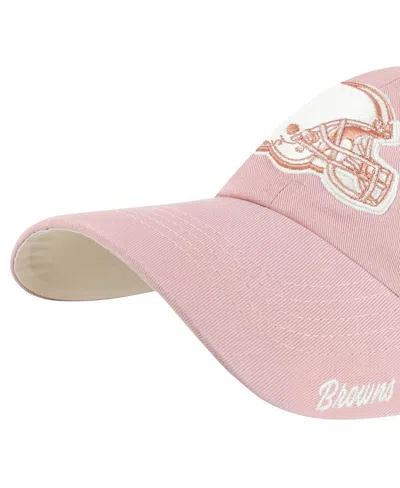 47 Brand Women's Pink Cleveland Browns Ballpark Cheer Dusty Rose Clean Up Adjustable Hat
