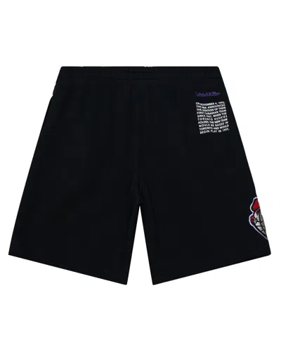 Mitchell & Ness Men's Black Toronto Raptors Team Origins Fleece Shorts In Black