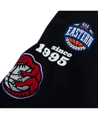 Mitchell & Ness Men's Black Toronto Raptors Team Origins Fleece Shorts In Black