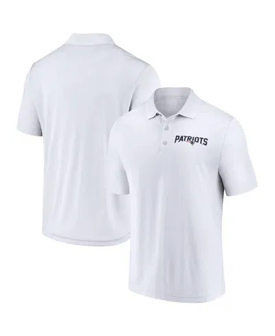 Fanatics Men's White New England Patriots Lockup Polo Shirt In White