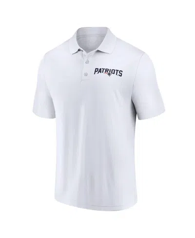 Fanatics Men's White New England Patriots Lockup Polo Shirt In White
