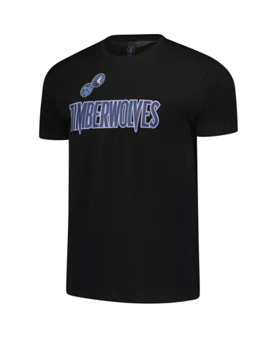 Fisll Men's And Women's Black Minnesota Timberwolves Oversize Logo T-shirt In Black