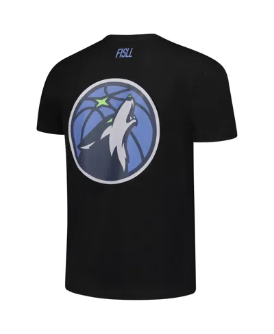 Fisll Men's And Women's Black Minnesota Timberwolves Oversize Logo T-shirt In Black