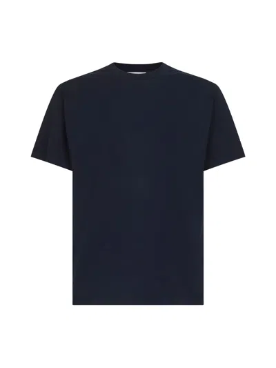 Givenchy Navy Cotton T-shirt With Bold White Logo Print In Blue