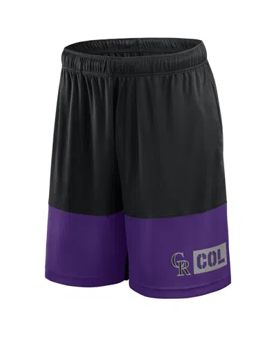 Fanatics Men's Black Colorado Rockies Best Of The Best Shorts In Black