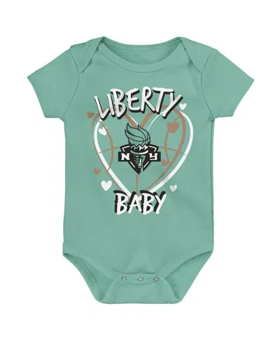 Outerstuff Baby Boys And Girls 3-pack New York Liberty Slide Home Creeper Set In Multi