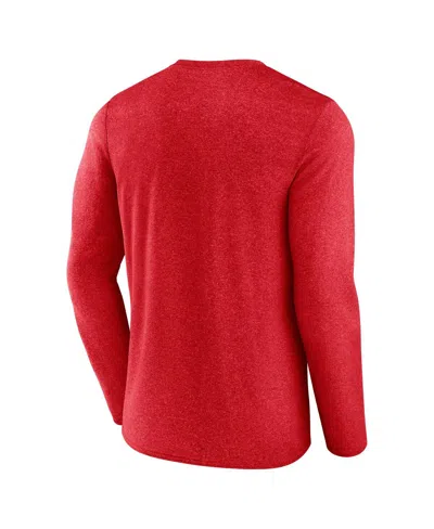 Fanatics Men's Heather Red Florida Panthers Transition Long Sleeve T-shirt In Red
