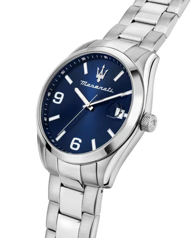 Maserati Men's Date Stainless Steel Metal Band Watch, 43mm