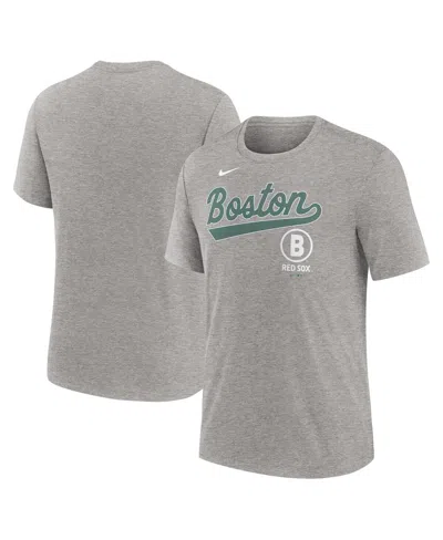 Nike Heather Charcoal Boston Red Sox 2025 City Connect Performance Tri-blend T-shirt In Gray