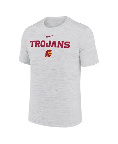Nike Men's Ash Usc Trojans 2025 Sideline Velocity Performance T-shirt In White